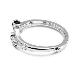 Anillo Zarkan de Plata Pura 925 con Baño de Rodio, Diseño Floral de Estrella y Corona, Estilo Hip Hop, Patrón Animal, Engaste Invisible - Product Image 3