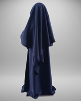 Ensemble Hijab Modeste pour Filles Musulmanes, Abaya Enfant Grande Taille Respirante Séchage Rapide en Polyester et Laine, Fait Main, Vente en Gros, Style Islamique