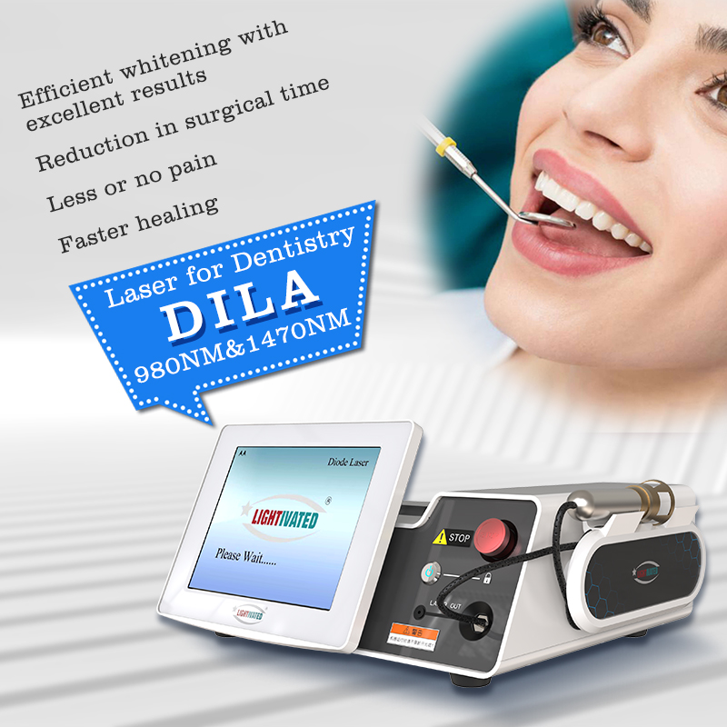 Portable Desktop 980nm 1470nm Wavelength Dental Laser Therapy Machine OEM ODM Teeth Whitening Laser Beauty Equipment