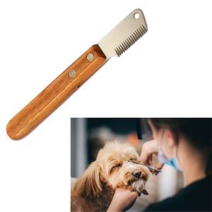 Peine Profesional para Mascotas Surtech International Premium - Mango Ergonómico de Madera, Dientes de Acero Inoxidable, 150g, Herramienta Profesional para Desenredar - Product Image 2