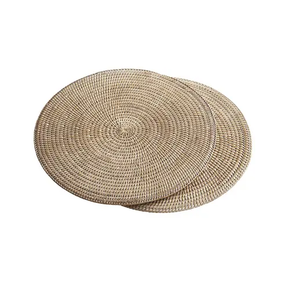 Napperon en rotin assiette de chargeur Unique napperon en rotin naturel Vaisselle de restaurant et occasions spéciales Prix le plus bas - Product Image 4