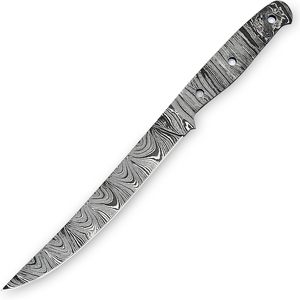 ชุดมีดเหล็กดามัสกัสทำด้วยมือใบมีดว่างเนื้อปลาในครัวพร้อมหมุดหนังปลอกตาชั่งโครงการ DIY - Product Image 3