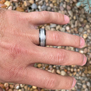 Men's Comfort Fit Damascus Steel Wedding <b>Band</b> Customizable Anniversary Engagement Ring with OEM Support for DIY Projects - Product Image 3