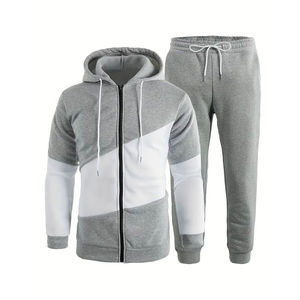 Nueva llegada Sudaderas con cremallera Pantalones de jogging personalizados Ropa de hombre Ropa de entrenamiento de algodón Conjuntos de chándal Hombres Chándales de gimnasio de alta calidad - Product Image 1