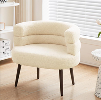 Fauteuil d'Appoint Moderne en Velours pour Salon, Mobilier de Détente Confortable pour Usage à Domicile ou en Hôtellerie et Restauration