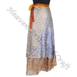 New Manufacturer Of Indian Sari Silk Wrap Skirt rajasthani silk wrap indian printed long sarong around boho all season wrap