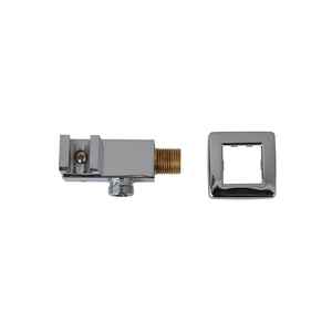 Support de douche carré chromé pour sortie d'eau - Fournitures de bain et toilettes - Product Image 1