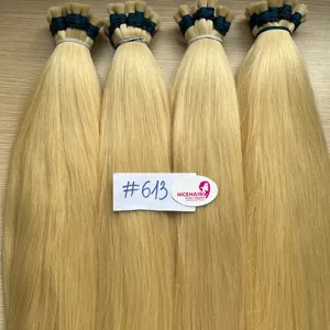 Super Double Drawn Virgin Human Hair High Quality Bulk Straight Human Hair Extensions Raw Unprocessed Vietnam Hair