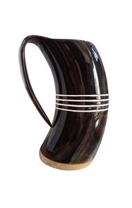 ROYAL NATURAL CRAFT Tasse à café en corne de boisson viking faite à la main, écologique, artisanat naturel de haute qualité, best-seller, agate animale - Product Image 6