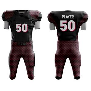 Conjunto de uniforme de fútbol sublimación personalizada Jersey de fútbol americano de alta calidad Jersey de fútbol de poliéster transpirable y pantalones cortos - Product Image 5