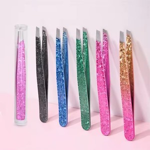 Pinzas para Pestañas de Acero Inoxidable con Puntas de Fibra, Logotipo Personalizado, Antiestáticas, para Extensión de Pestañas de Alta Calidad, Pinzas para Extensión de Pestañas de Volumen - Product Image 1