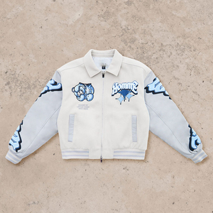 Blouson d'hiver OEM avec broderie personnalisée et logo Veste de baseball Varisty à manches en cuir Veste universitaire Letterman pour hommes - Product Image 1