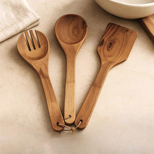 Juego de espátulas de madera dura, herramientas de cocina duraderas, espátulas de madera para girar tortitas y mezclar salsas - Product Image 5