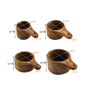 ชุดช้อนตวงไม้อะคาเซียเป็นมิตรกับสิ่งแวดล้อมสำหรับการทำอาหารและห้องครัวเครื่องมือในครัว - Product Image 2