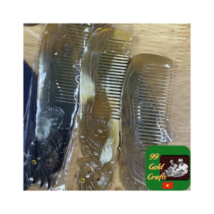 Peine de cuerno de búfalo hecho a mano, acabado pulido, peine de barba duradero, peine de pelo fuerte, Material de cuerno Natural para tiendas minoristas y venta a granel - Product Image 1