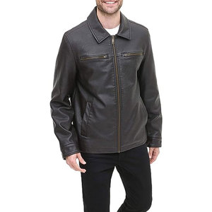 Vestes en cuir pour hommes coupe-vent prix de gros bon marché veste en cuir véritable imperméable pour hommes veste pour hommes - Product Image 1