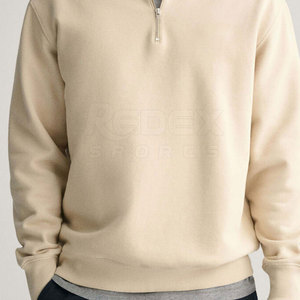 Nouveau design Sweat-shirt à demi-fermeture éclair en coton mélangé Sweat-shirt à demi-fermeture éclair à quantité minimale de commande bas au prix de gros Fabriqué au Pakistan - Product Image 5