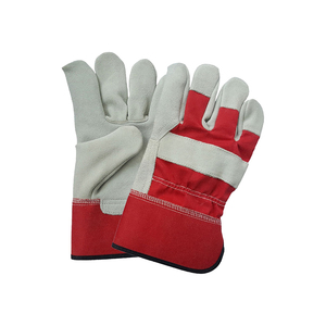Guantes DE TRABAJO Rigger Cuero de vaca dividido Palma Manguito de goma Guantes de seguridad de trabajo Guantes de trabajo de seguridad de cuero de vaca suave - Product Image 2