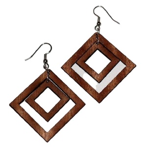 Wholesale Handmade Wooden <b>Earrings</b> Fashion for Women - Product Image 3