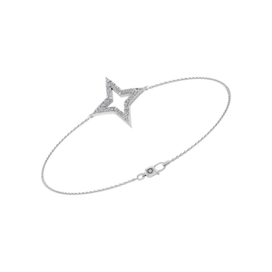 สร้อยข้อมือรูปดาวสีทอง14K สุดหรูสำหรับผู้หญิงที่ได้รับการรับรองจากห้องปฏิบัติการที่ได้รับการรับรองจากเพชรที่ปลูกเครื่องประดับสุดอินเทรนด์สำหรับเป็นของขวัญ - Product Image 1