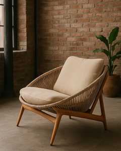 เก้าอี้รับประทานอาหารหวายหรูหราและทนทานเป็นมิตรกับสิ่งแวดล้อมสำหรับใช้ในร่ม/กลางแจ้งในโรงแรมห้องนอนพื้นที่นั่งเล่นอพาร์ทเมนท์และสวนสาธารณะ - Product Image 2