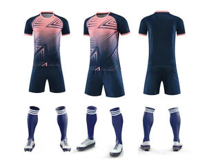 Camiseta de fútbol para hombres adultos, juegos de Casa/visitante, camisetas de fútbol, uniforme de media manga, 100% poliéster, ropa antibacteriana ecológica - Product Image 2