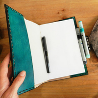Journal en cuir rechargeable imprimé papillon, couverture personnalisée, fait main, couleurs vives, couverture arrière personnalisée, animaux, fleurs