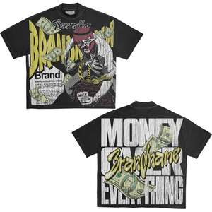 Camiseta clásica de cuello redondo para hombre 100% algodón patrón Premium estampado liso teñido para verano otoño uso disponible varios colores - Product Image 6