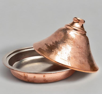 Tajine marocain en cuivre fait main, ustensiles de cuisine traditionnels, NOUVEAU, OEM disponible, ensemble de 10 ustensiles de cuisine
