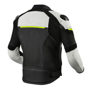 Chaqueta de carreras de cuero genuino para hombre, chaqueta blindada de cuero protegido con certificación CE para hombre - Product Image 4