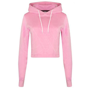 Fabricante personalizado Impresión o bordado crop top Sudaderas Unisex 100% Algodón Poliéster Liso crop Hoodies Para Mujeres - Product Image 2