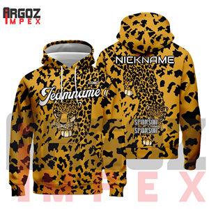 Meilleure vente de sweat à capuche en molleton personnalisé pour hommes 100% polyester avec motif de mascotte sublimé imprimé brodé pour vêtements d'hiver décontractés - Product Image 2