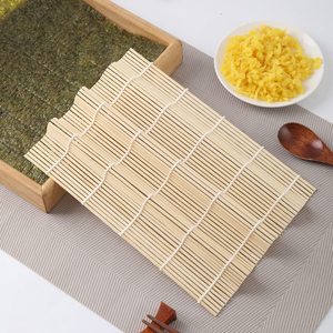 เสื่อกลิ้งไม้ไผ่ทางเลือกที่ดีที่สุดสําหรับทําข้าวโอริจินีม้วนเครื่องมือทําซูชิที่เป็นมิตรกับสิ่งแวดล้อมคุณภาพสูงพร้อมส่งออก - Product Image 3