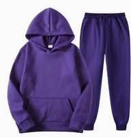 Survêtement Homme Personnalisé 100% Coton Grande Taille Respirant Séchage Rapide Écologique Molleton Lourd à Capuche et Pantalon