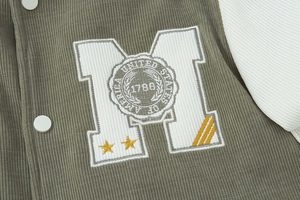 2025 nouveau haute qualité hommes Letterman Varsity veste enduit imperméable respirant laine vêtements d'hiver avec col montant Logo avant - Product Image 6
