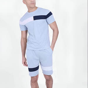 Último verano Casual hombres de gran tamaño camiseta pantalones cortos conjuntos de gemelos logotipo personalizado ODM de talla grande diseño deportivo transpirable ropa de verano - Product Image 1