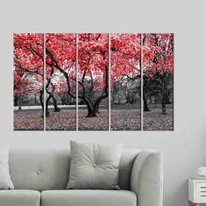 ภาพพิมพ์บนผ้าใบสีแดงสุดหรู: ของขวัญส่วนตัวสำหรับคุณแม่,5P: ห่อหุ้มอย่างดี - Product Image 1