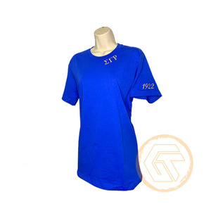 Camiseta de Sororidad Sigma Gamma Rho para Mujer al por Mayor, 100% Algodón Jersey, Transpirable, Antiarrugas, de Secado Rápido, Media Manga - Product Image 2