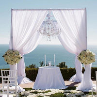 10FT Canopy Square Backdrop Frame Kit de toile de fond réglable pour les mandaps de mariage d'événement
