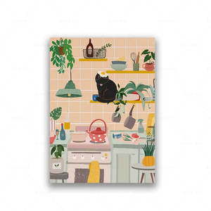 Pósteres Divertidos de Gatos para Cocina, Lienzos Decorativos, Arte de Pared - Product Image 5