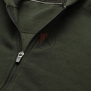 Sweat à capuche zippé à manches longues 100% coton de haute qualité pour hommes Design personnalisé Solide Top Design Sweat à capuche pour hommes avec fermeture éclair - Product Image 6