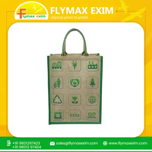 Bolsas de yute de moda reutilizables personalizadas ecológicas bolsas de compras naturales de moda personalizadas a la venta - Product Image 4
