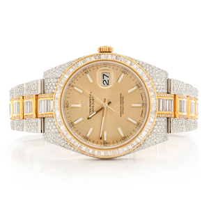 Montre de luxe moderne Hip Hop Iced Out en moissanite et quartz avec cadran en verre - Product Image 1