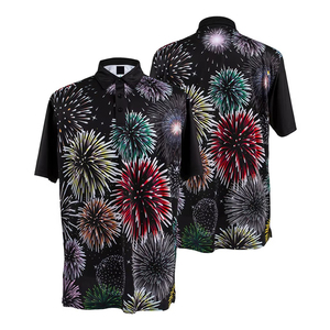 เสื้อยืดผู้ชายแบบถักระบายอากาศได้ดีใส่ในฤดูร้อนเสื้อโปโลแขนสั้นสีพื้นซับลิเมต - Product Image 1