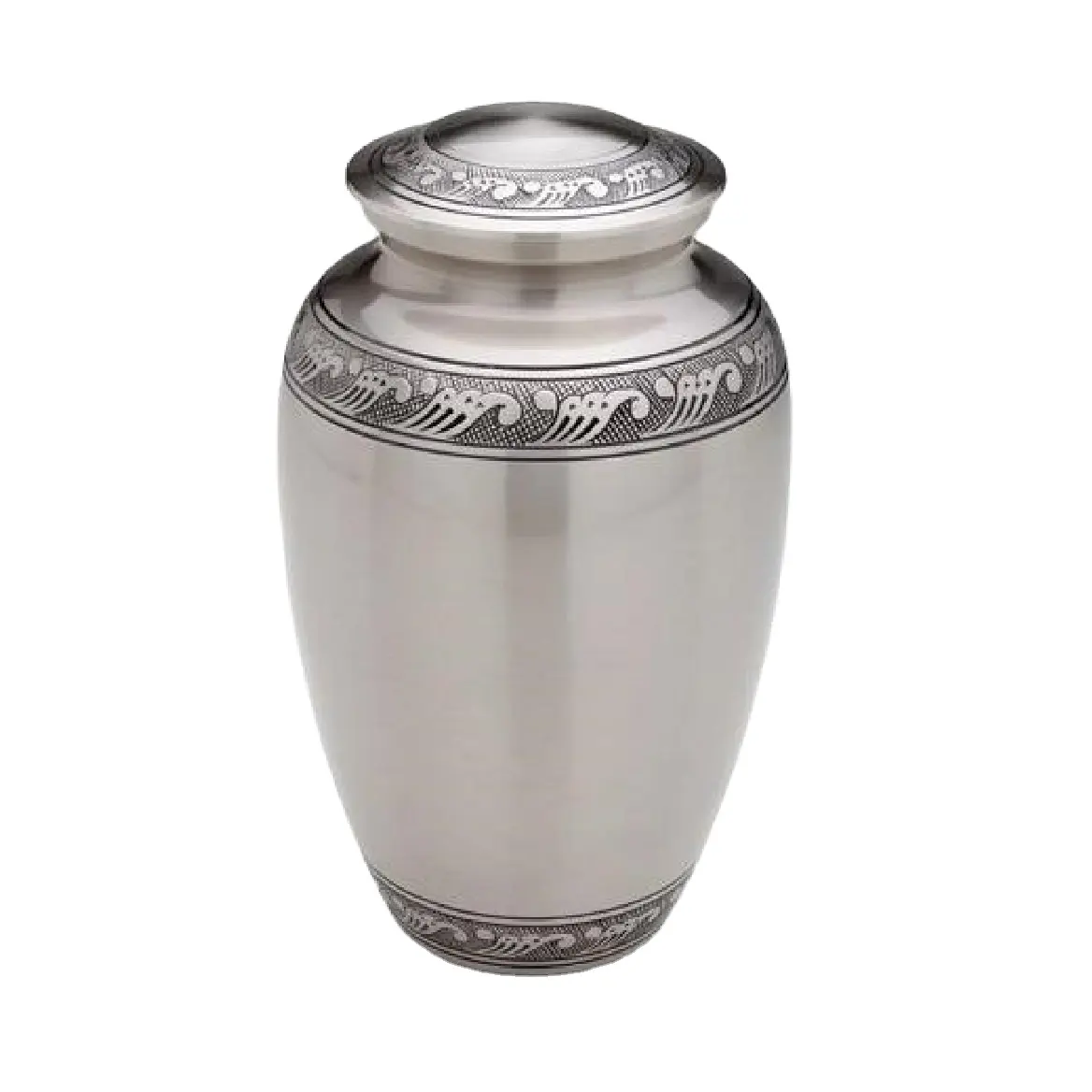 Trending Pewter Coated Antique Brass Cremation Urn Selling At Special Offer hand Carved Design Decorative Memorial Urn/keepsake