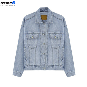 Veste en denim ample vintage de haute qualité pour hommes veste en jean léger traitement de manteau pour le printemps automne hiver mode sans col - Product Image 2