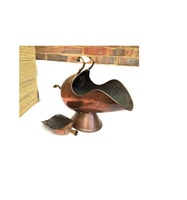 Seau à charbon en cuivre nouveauté avec finition antique et poignées en laiton robustes idéales pour la décoration et le rangement élégants de la cheminée