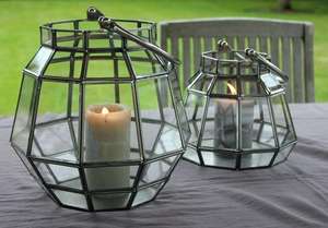 <b>Gold</b> Geometric Metal Glass Terrarium Home Decoration <b>Lantern</b> Candle Holders with Terrarium Style for Indoor Use - Product Image 3