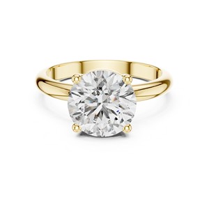2.5ct Round Brilliant Cut Moissanite <b>Solitaire</b> <b>Ring</b> 925 Sterling <b>Silver</b> 4-Prong Engagement <b>Ring</b> - Product Image 3