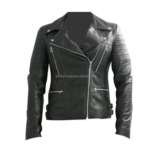 Veste de motard en cuir véritable pour homme, imperméable, respirante et écologique - Product Image 1